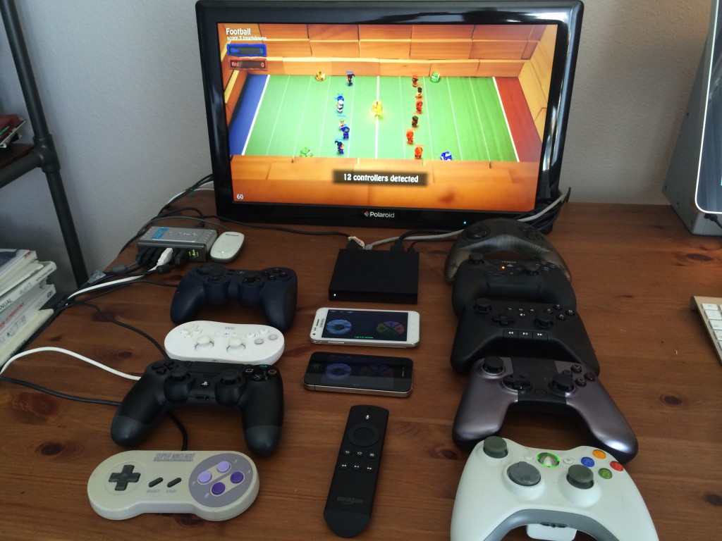 12 controllers with a fireTV